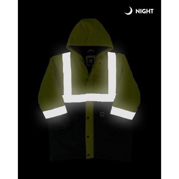 Buffalo Outdoors® Workwear Class 2 Hi Vis Safety Winter Jacket NEW NWT - Picture 2 of 9